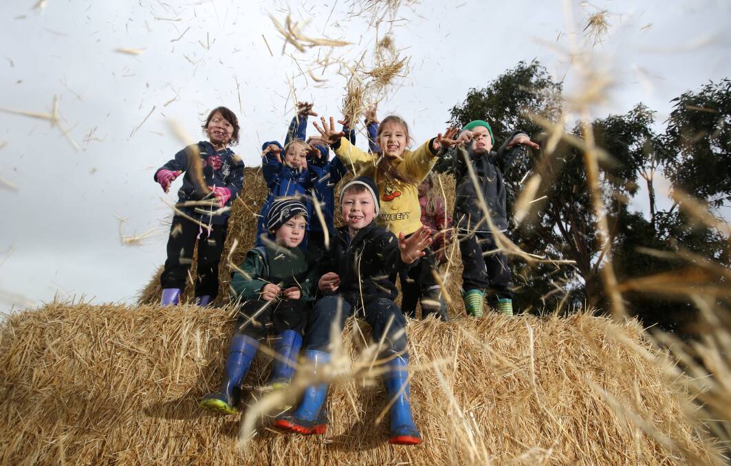 ALL IN: Children from Grassmere get together for some fun. Families from the area are helping each other get through the dairy industry crisis. Picture: Amy Paton