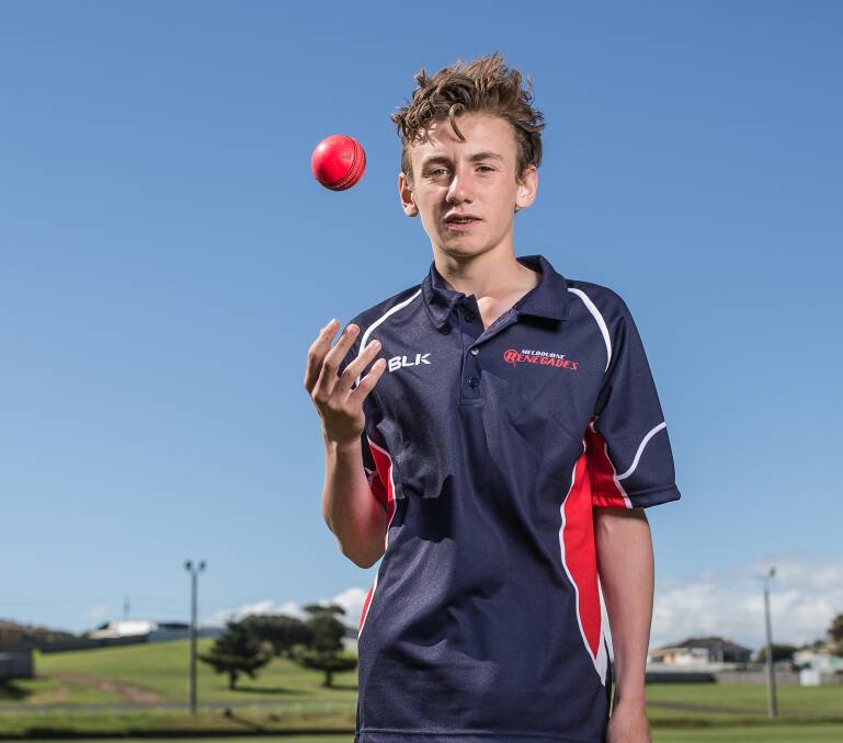 ON TARGET: Warrnambool Gold opening bowler Flynn Wilkinson has helped his team into the Horsham Under 15 Country Week final with an outstanding semi-final performance. Picture: Christine Ansorge 