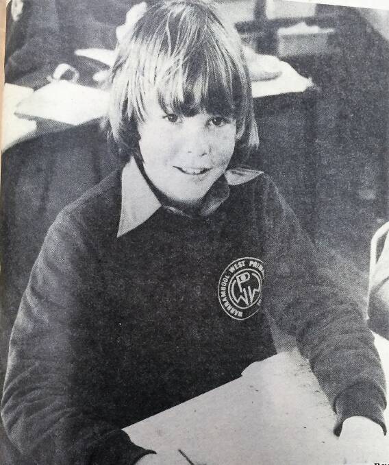 HIGH ACHIEVER: Rodney Ryan back in the classroom at Warrnambool West Primary School in September, 1979. 