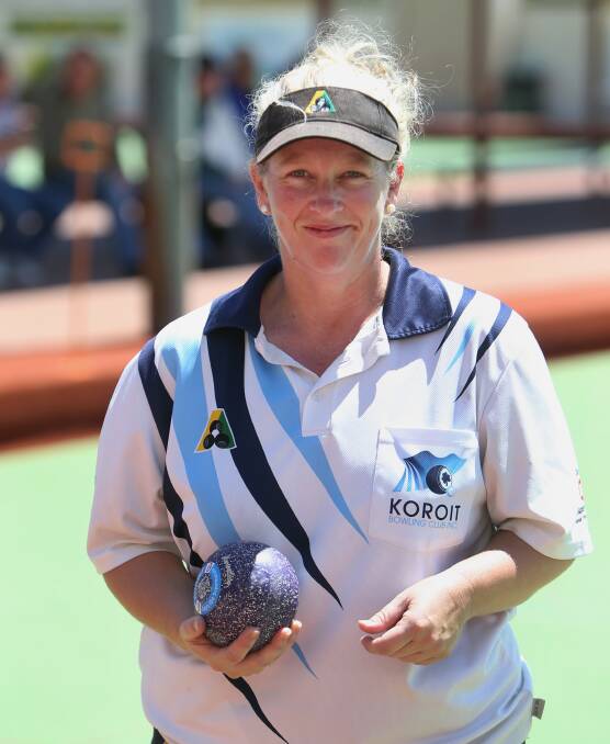 WINNER: Koroit's Kellie Bowles after her victory in the women's Champion of Champions event on Sunday at Warrnambool Bowls Club. Picture: Amy Paton