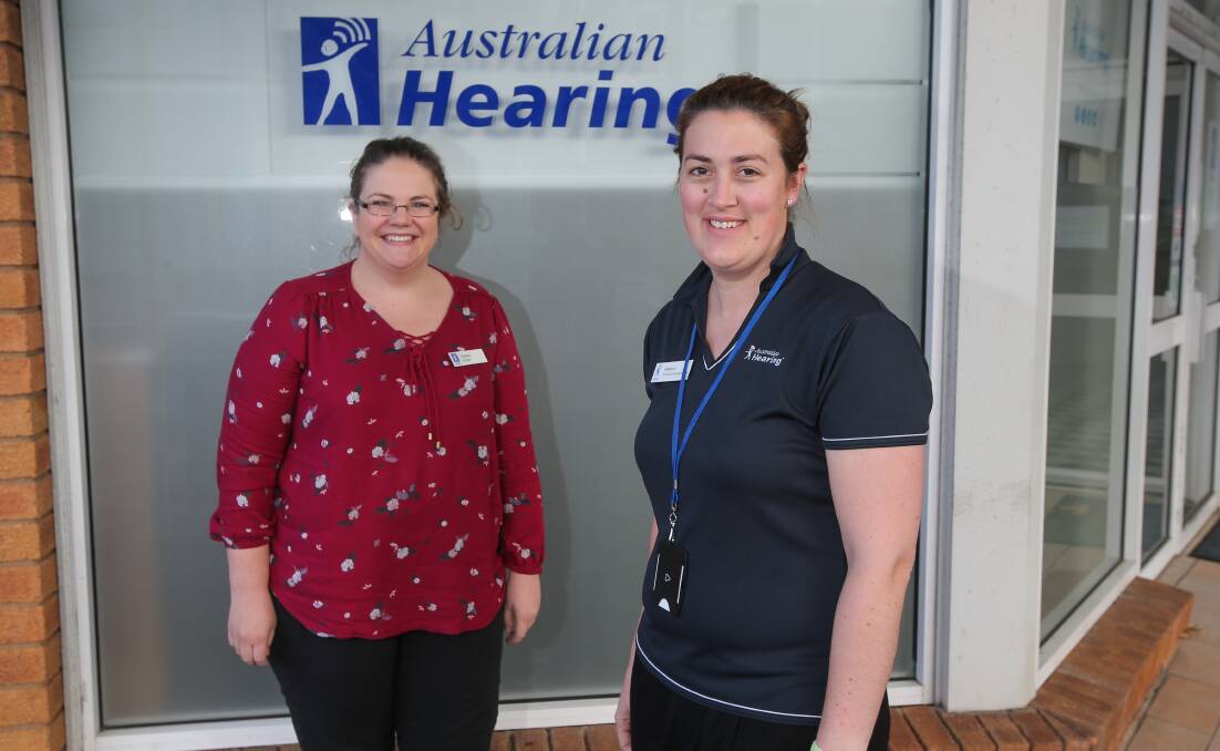 VISIT: Chelsea Scott and Rebecca Ryan from Australian Hearing are excited the hearing bus is coming to Warrnambool. Picture: Morgan Hancock