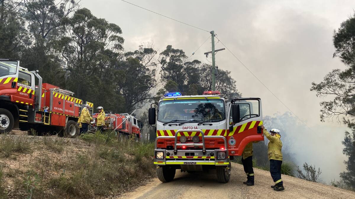 Homes have been destroyed by the Coolagolite Road fire burning on the South Coast. Pictures by David Allen, Vanessa Forbes