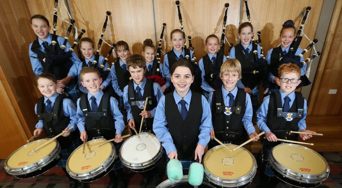 HIGHLAND SOUNDS: King's College received about $40,000 from four different trusts to buy new bagpipes and uniforms. Picture: Vicky Hughson