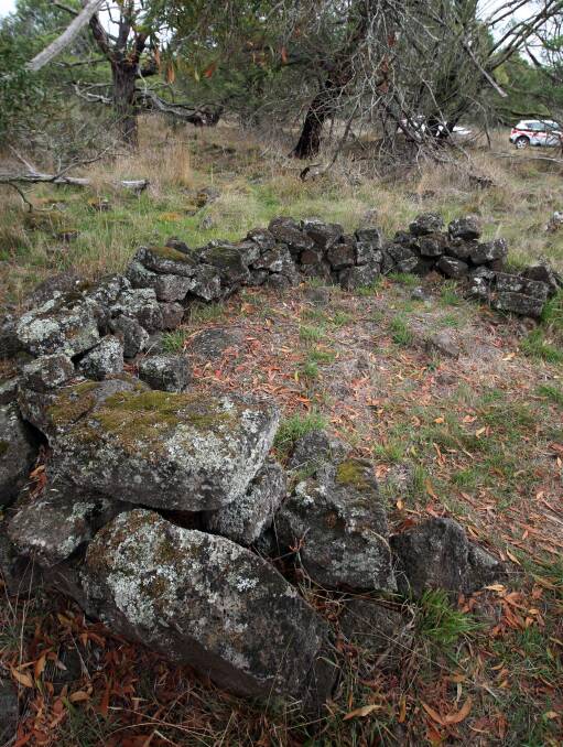 HISTORY: Remains of an Aboriginal stone house in the Budj Bim Cultural landscape which is the state's number one priority for world heritage listing. Picture: Leanne Pickett