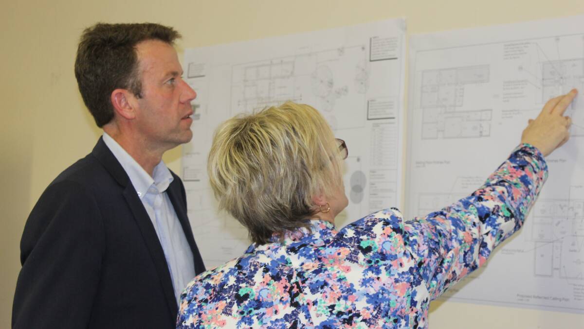 Wannon MP Dan Tehan view plans for MPowers $750,000 upgrade. The disability support service is seeking support from the federal and state governments. 
