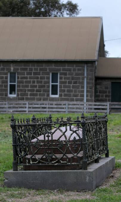 FOR SALE: The grave of district pioneer Jemima Vans Robertson will be sold with the former Scot's Presbyterian church in Ellerslie. Picture: Rob Gunstone.