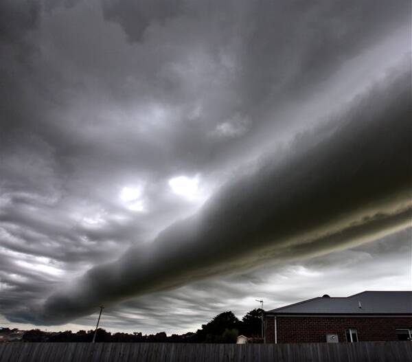This rare roll cloud confounded Warrnambool residents this morning.