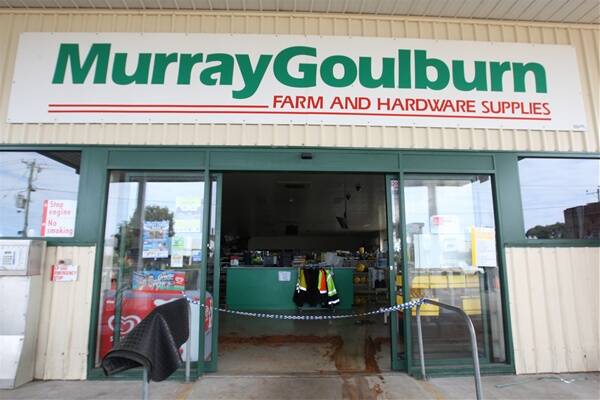 access is restricted to the Murray Goulburn store yesterday.
