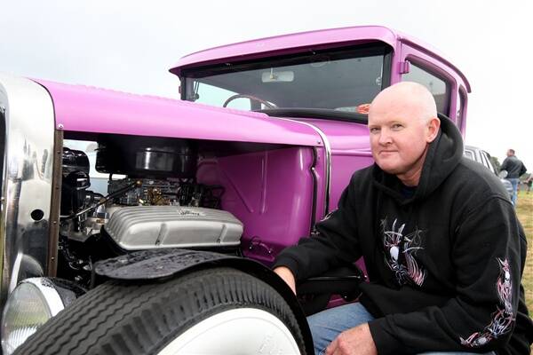 Ty Musty from Mount Gambier with his 1930 Ford Coupe at the Port Fairy show.