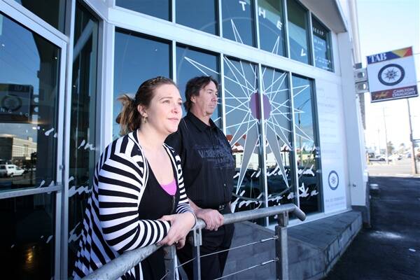Standing firm: Port Fairy's Victoria Hotel manager Steve Greenwood (right) and his wife Mel.