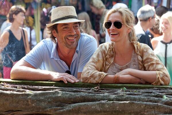 Javier Bardem and Julia Roberts find love in Indonesia in the directly titled  Eat Pray Love .