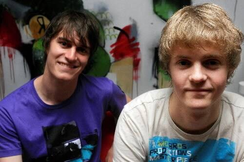 Tom Ballard (right, with Alex Dyson) has won a $6000 prize to perform in a UK comedy festival.