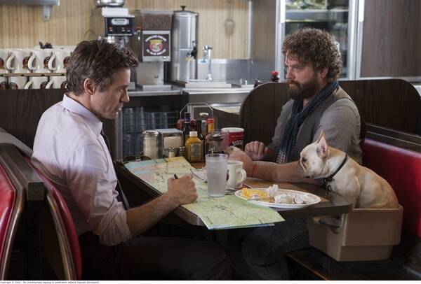 Robert Downey Jr and Zack Galifianakis hit the road Steve-Martin-John-Candy-style in  Due Date .