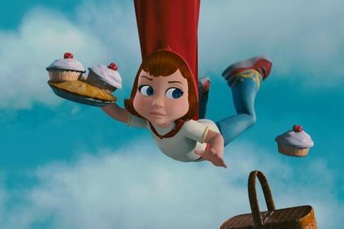 Red finds herself in a tricky battle with gravity in  Hoodwinked Too! .