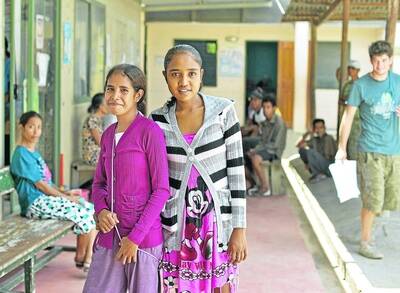 Ursula de Carvalho Soares and Flavia Lucilda Guterres at Bairo Pite Clinic in Dili, East Timor.