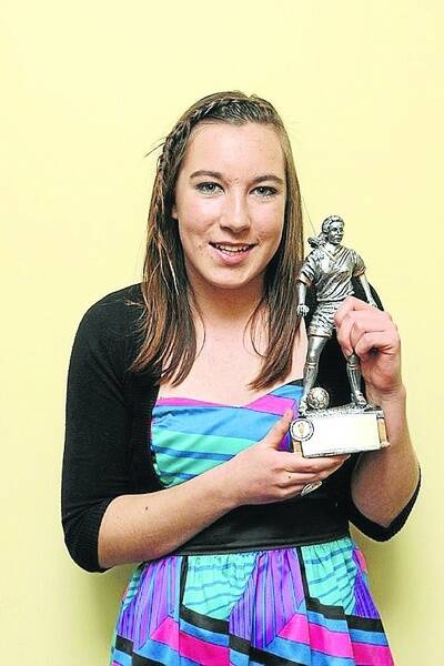 Under 16 winner Isobel  Stewart.   091016AS18Rangers Soccer Club best and fairest awards. Pictured is Staurt U16 winner
