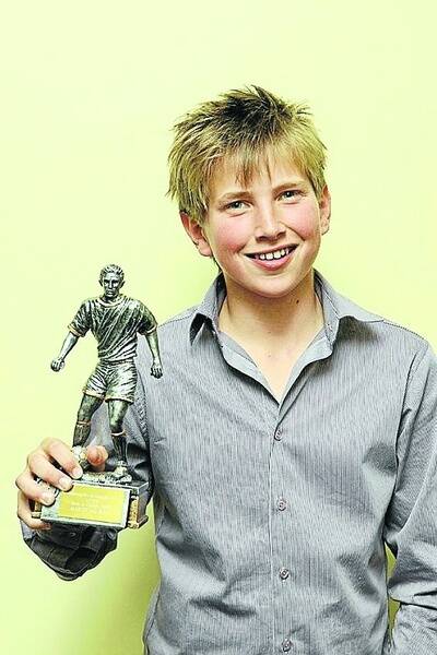 Under 17 winner Martin Van Rooy.  091016AS17Rangers Soccer Club best and fairest awards. Pictured is  U17 winner