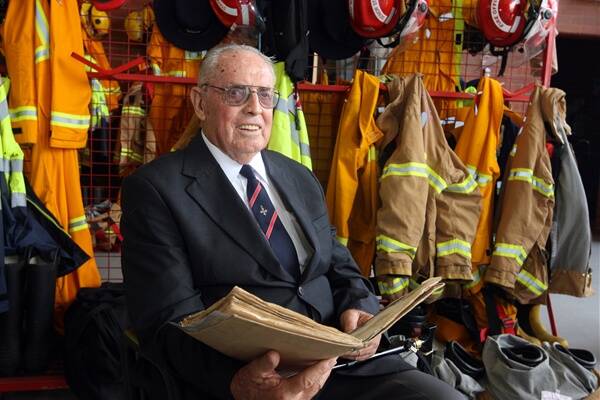 Former Warrnambool firefighter Stan Nicol travelled from Queensland to attend an anniversary celebration at the weekend. 