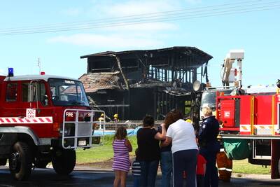 The Terang house was left a shell after being gutted by the fire.