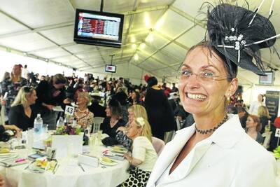 Tabcorp May Racing Carnival Day 1. Pictured - Ladies Lunch, Lucy Pappas, of Warrnambool, has been coming to the May Racing Carnival  ...for as long as I can remember . 100504RG12 Picture  ROB GUNSTONE SPECIAL 00000000