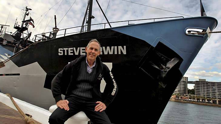 New direction … the former Greens leader Bob Brown joined the crew of the Sea Shepherd, Steve Irwin, on a recent trip off the coast of Western Australia.