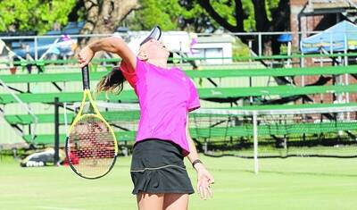 Zoe Hives is into today's 16 and under final of Warrnambool's junior grasscourt open .