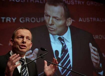 Unflattering portrait ... Tony Abbott.