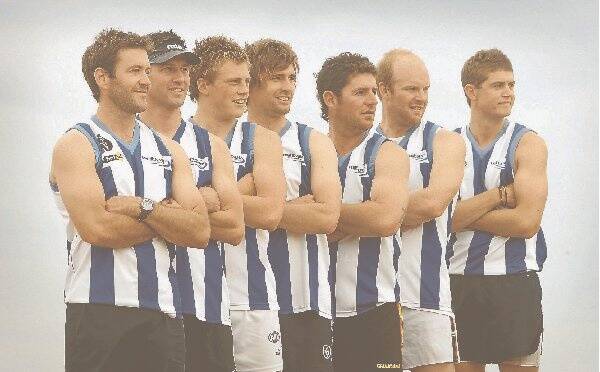 Russells Creek's new recruits for season 2009 are (from left) Leigh Doyle, Troy Armstrong, Dylan Herbertson, Reece Clarke, Matt Auld, Nathan Harty and Daniel Weel. 090121GW46 Picture: GLEN WATSON