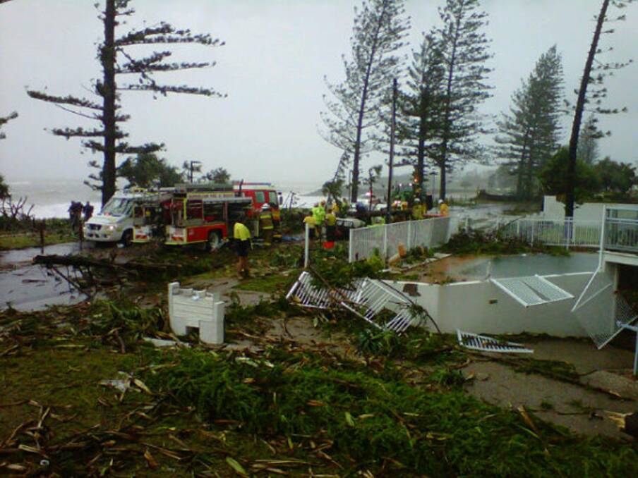 A tornado left a trail of destruction in Bargara, Queensland.