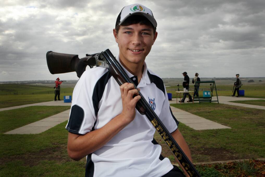 Warrnambool clay target shooter Isaiah Harris has returned from the national junior championships with two sashes. 