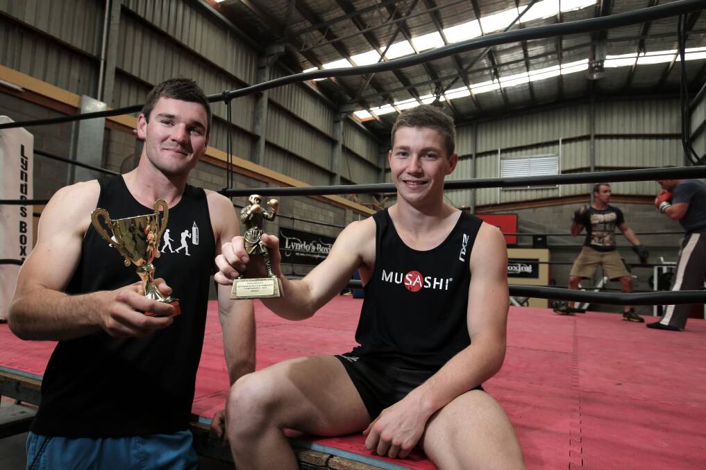 Boxers Jason O’Grady (left) and Jyl Wright have each won state titles.