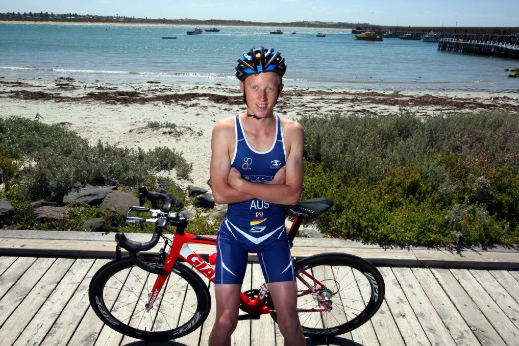 James Nevill will compete in his second foreshore triathlon in Warrnambool on Sunday.