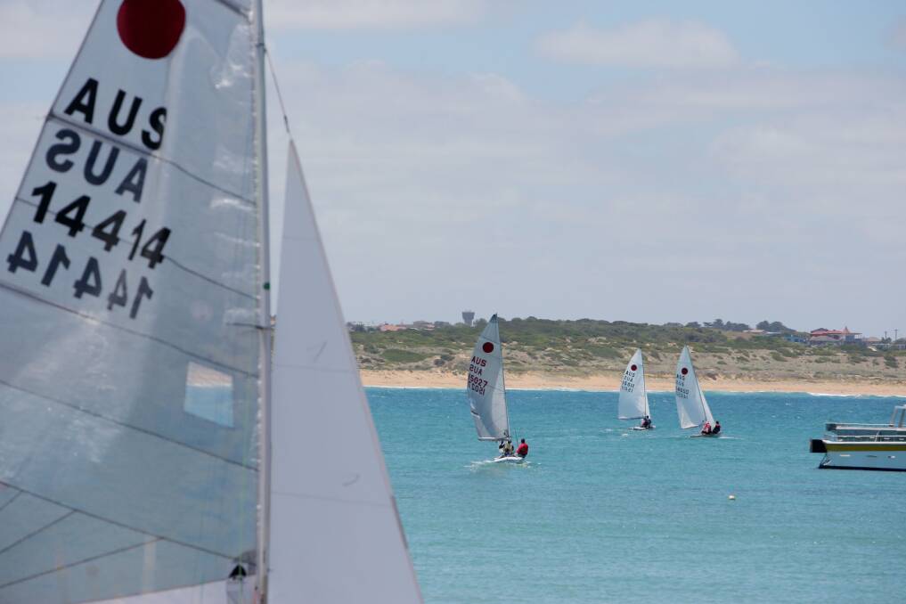 Yachts have converged on Warrnambool’s Lady Bay for the Fireball International Australian championships.