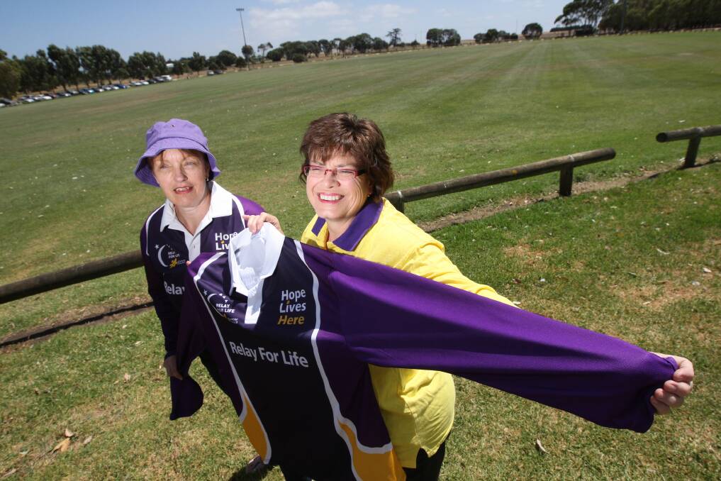 Relay For Life secretary Carolyn Bishop (left) and chairperson Fran Hynes are preparing for this weekend’s event at Deakin University’s oval.