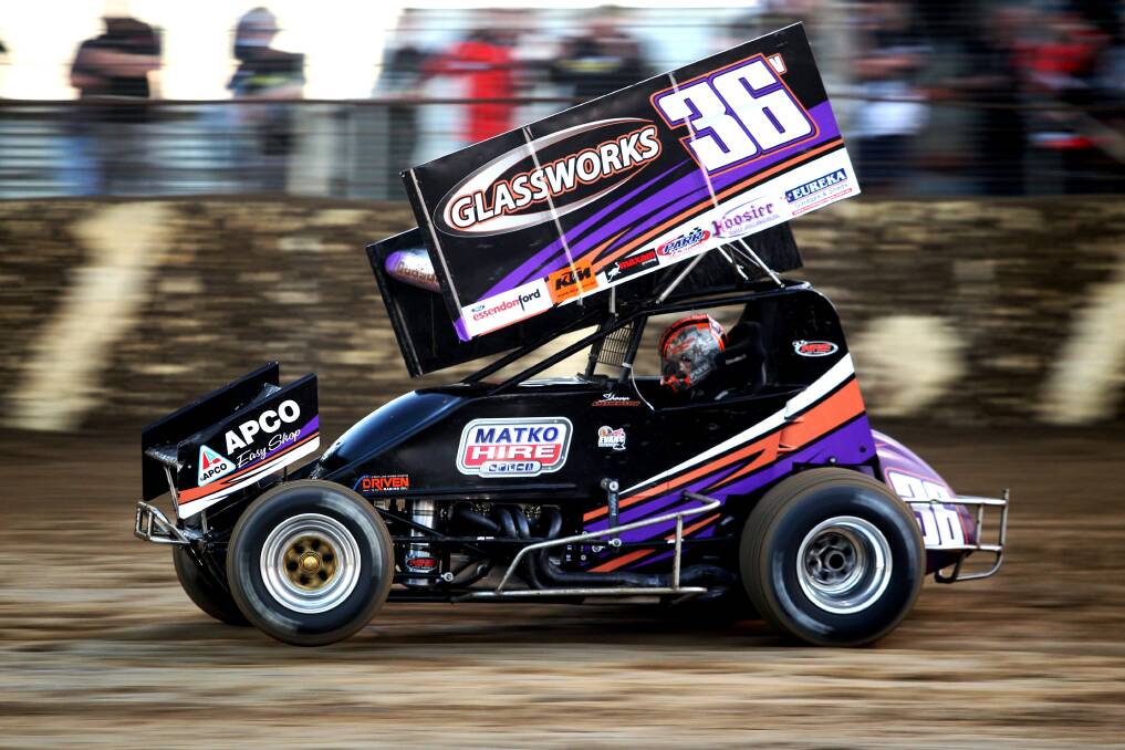 Tasmanian sprintcar driver Shaun Dobson is driving for Warrnambool car owner Harry Droste. Picture: GEOFF ROUNDS