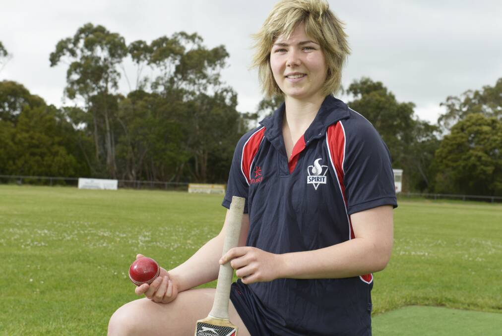 Grace Linke on her home turf at Hawkesdale. The 17-year-old has been named skipper of the Western Waves side in her third and final appearance at the state under 18 women’s championships.