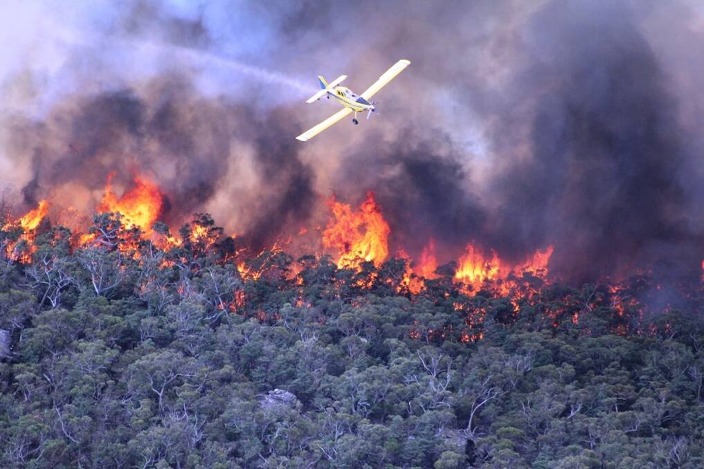 The fires in the northern Grampians have claimed a life. PIC: CFA.