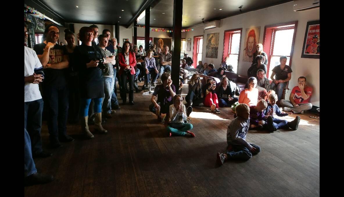 Crowds watch on at The Loft. Picture: LEANNE PICKETT