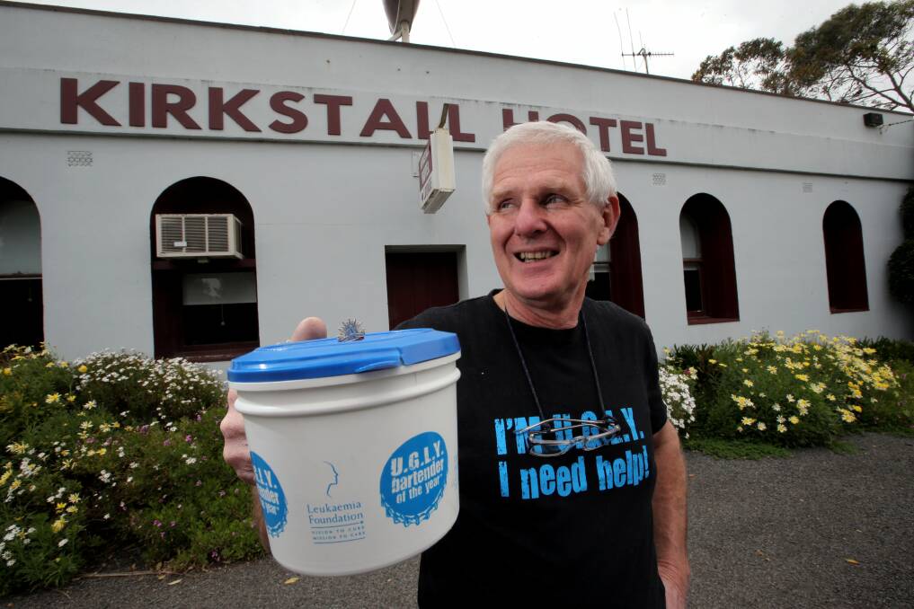 Kirkstall Hotel publican Tony Houlihan is fund-raising for U.G.L.Y. Bartender of the Year. 