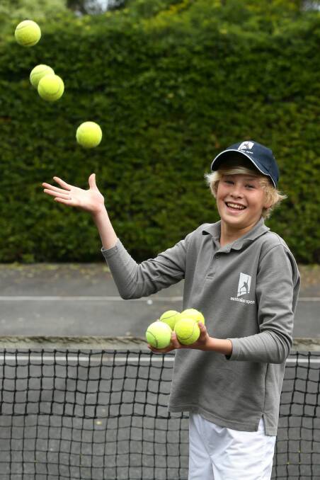 Warrnambool tennis fan Tom Howard, 13, has been selected as a ball boy at Australian Tennis Open in Melbourne in January.  