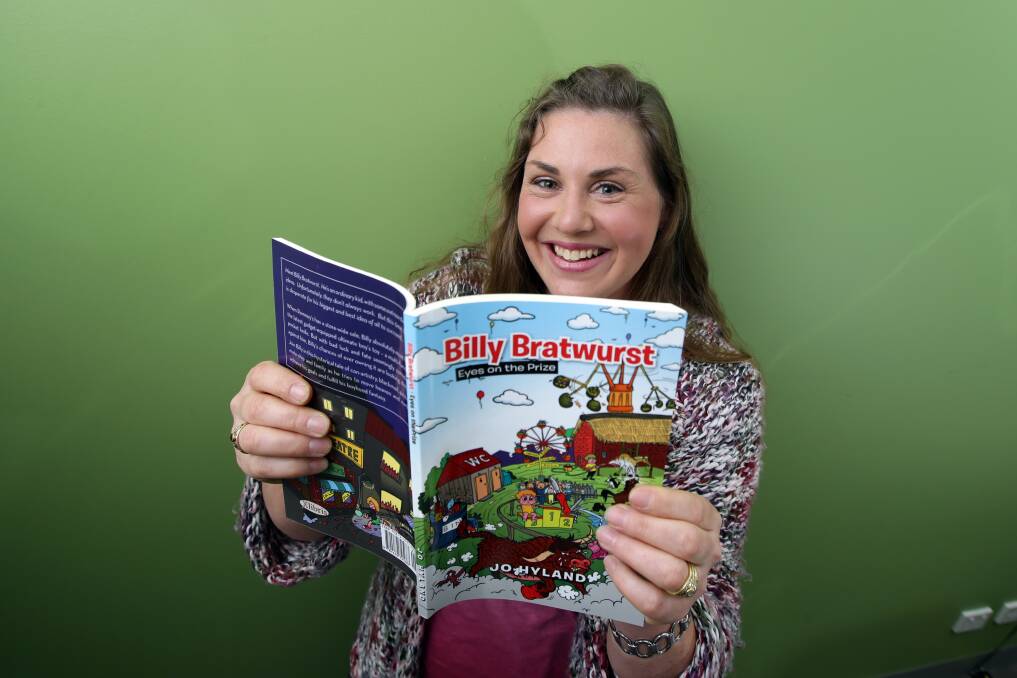 Panmure author Jo Hyland views her first book Billy Bratwurst: Eyes on the Prize. 