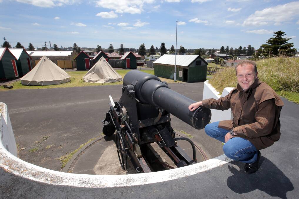 Flagstaff Hill Maritime Village executive manager Peter Abbott says converting the site’s historic artillery garrison quarters into tourist accommodation — including old military bell tents — provides a unique holiday experience. 