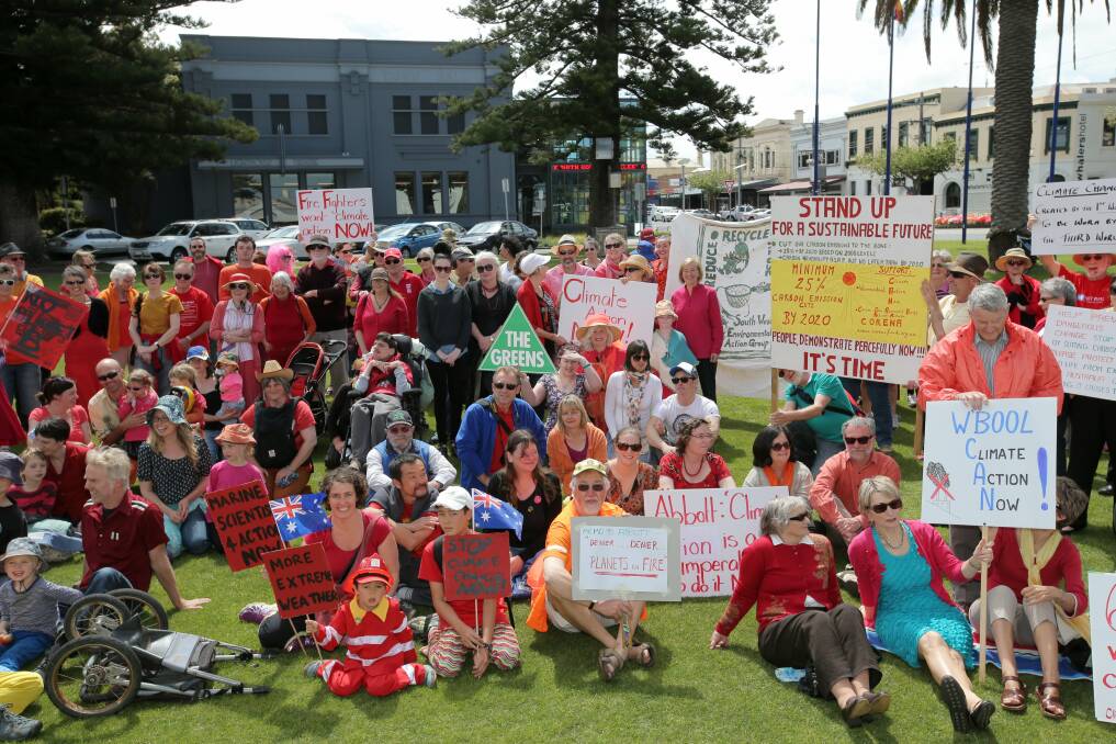 Yesterday’s National Day of Climate Action attracted about 100 people to a march down Liebig Street to the Civic Green in Warrnambool. Dozens of similar rallies were held throughout Australia.