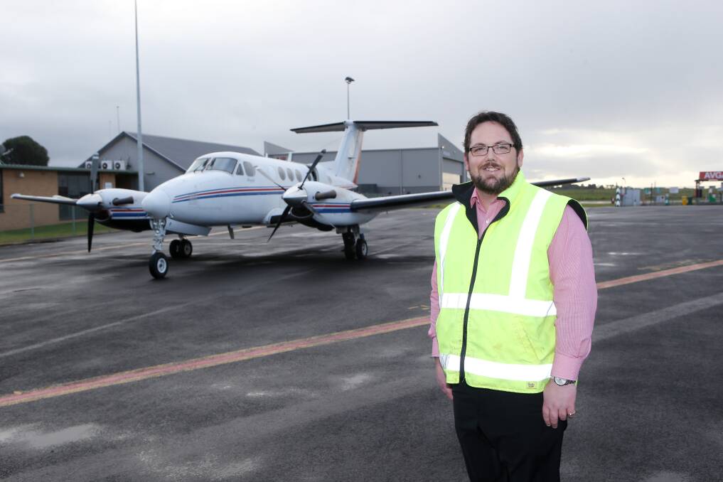 Warrnambool City Council’s Justin Hinch says the plans include improved landing technology for pilots. 140811AS03 Picture: AARON SAWALL