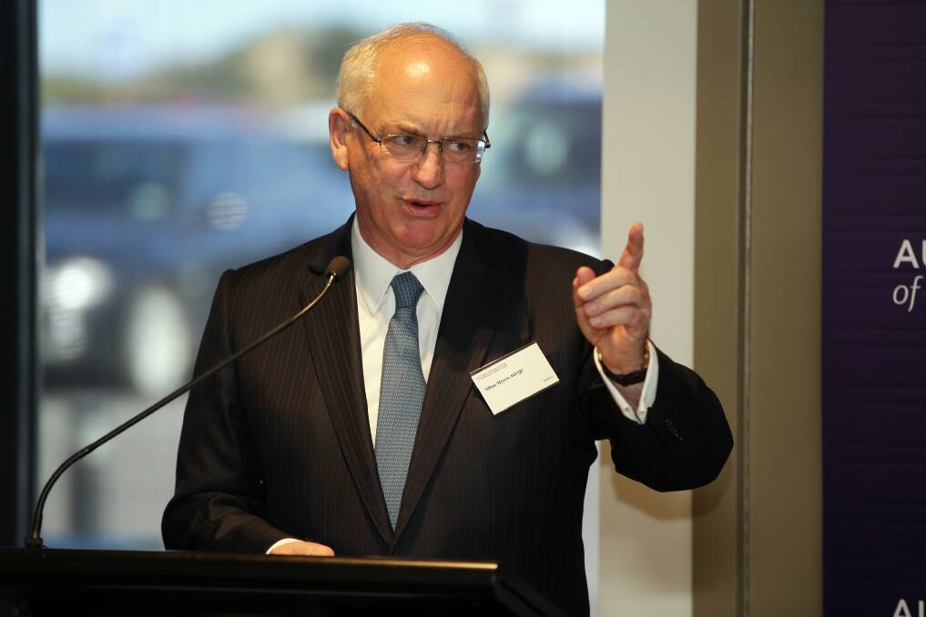 Former Dunkeld boy Allan Myers, QC, spoke at a business leaders’ luncheon in Warrnambool organised by the Australian Institute of Company Directors.  