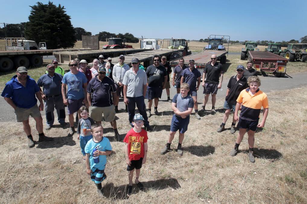 Local farmers have come together to help the family of the late Robert Haberfield collect all their silage.