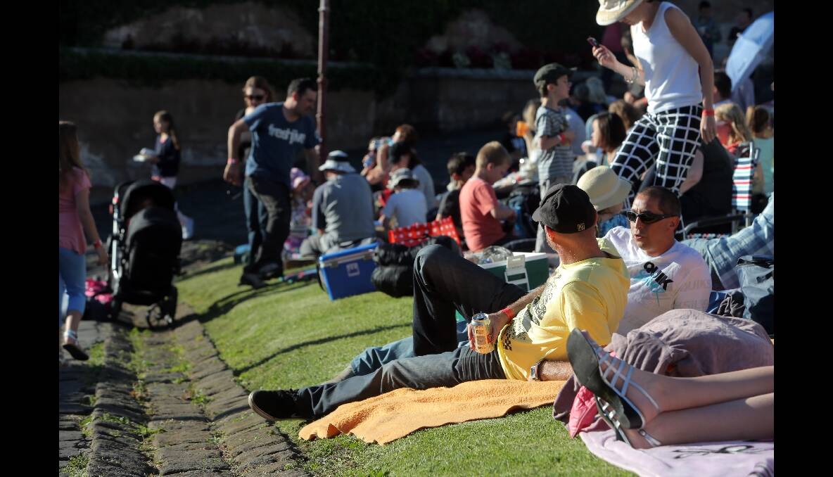 People enjoying the music and weather in Warrnambool.131231DL26 Picture: DAVE LANGLEY