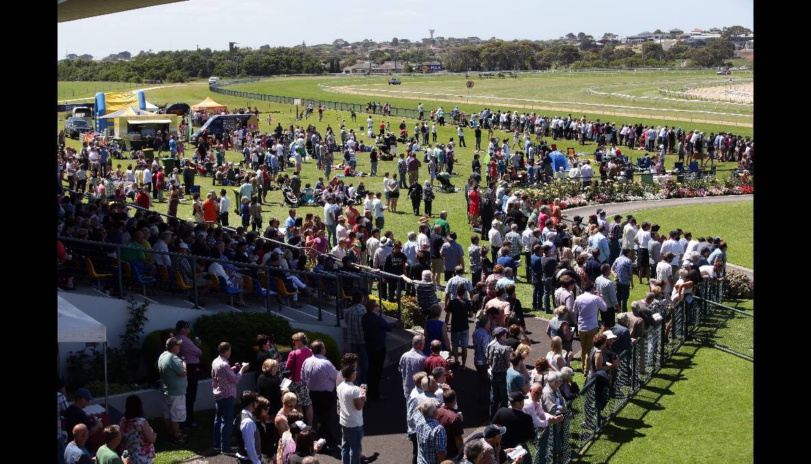 The crowd at the 2013 Woodford Cup race meeting held at Warrnambool Racing Club. 131229DW44 Picture: DAMIAN WHITE