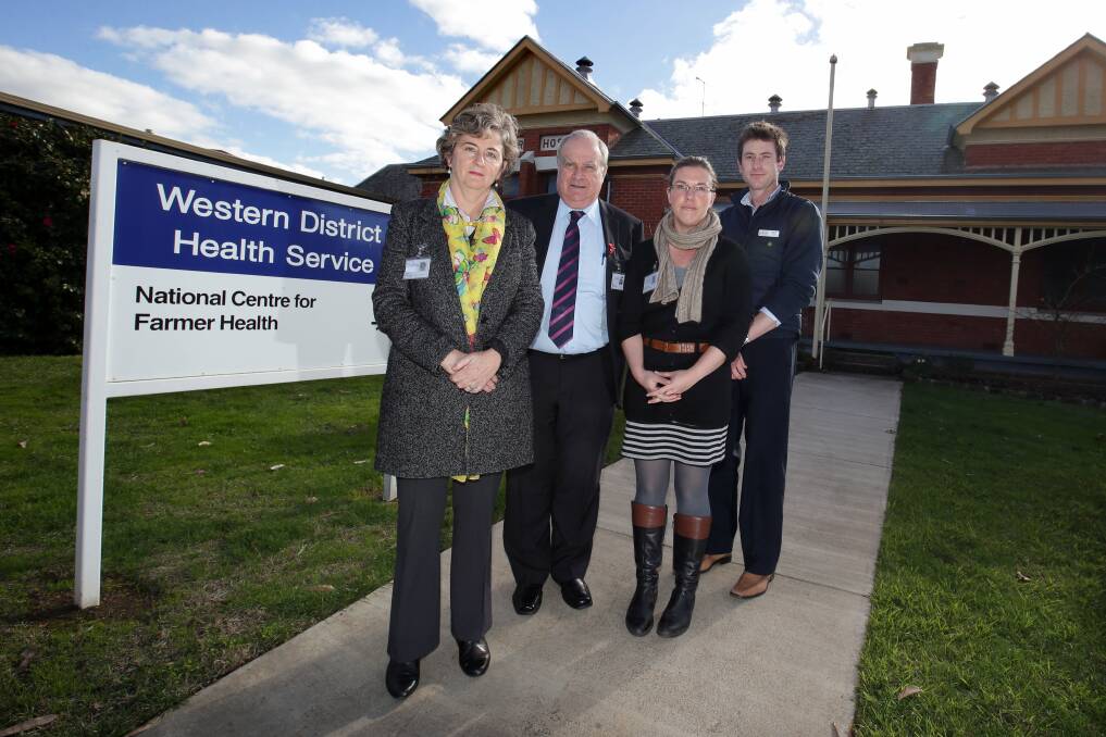 Southern Grampians Shire Council has backed calls for the National Centre for Farmer Health to remain open. Pictured are Sue Brumby Director of National Centre Farmer Health with Jim Fletcher CEO of Western District Health Service, Jacquie Cotton lecturer and researcher at the centre and Mark Atcheson Agrisafe clinician nurse at the centre. 130619DW13 Picture DAMIAN WHITE