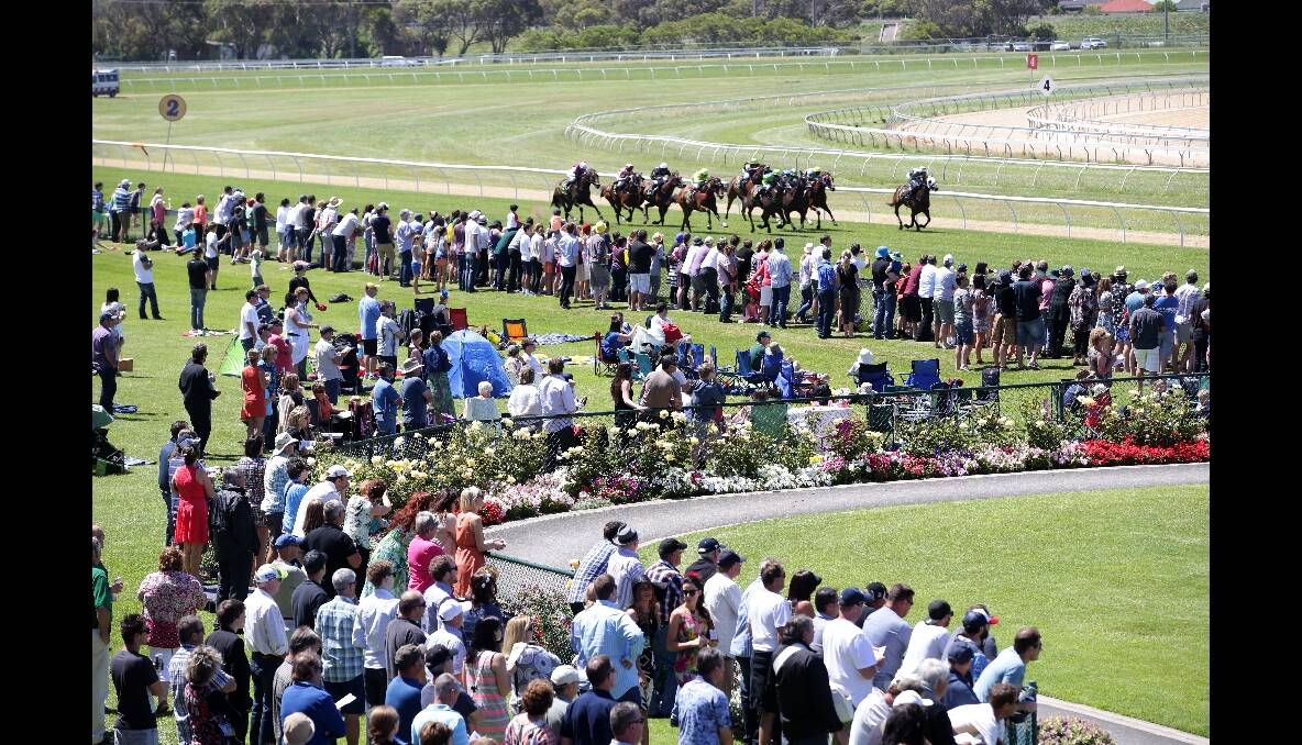 The crowd at the 2013 Woodford Cup held at Warrnambool Racing Club. 131229DW44 Picture: DAMIAN WHITE